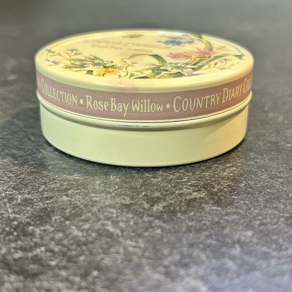 Vintage 1983 Rose Bay Willow Country Diary Collection Single Wick Tin Candle - Picture 3 of 6